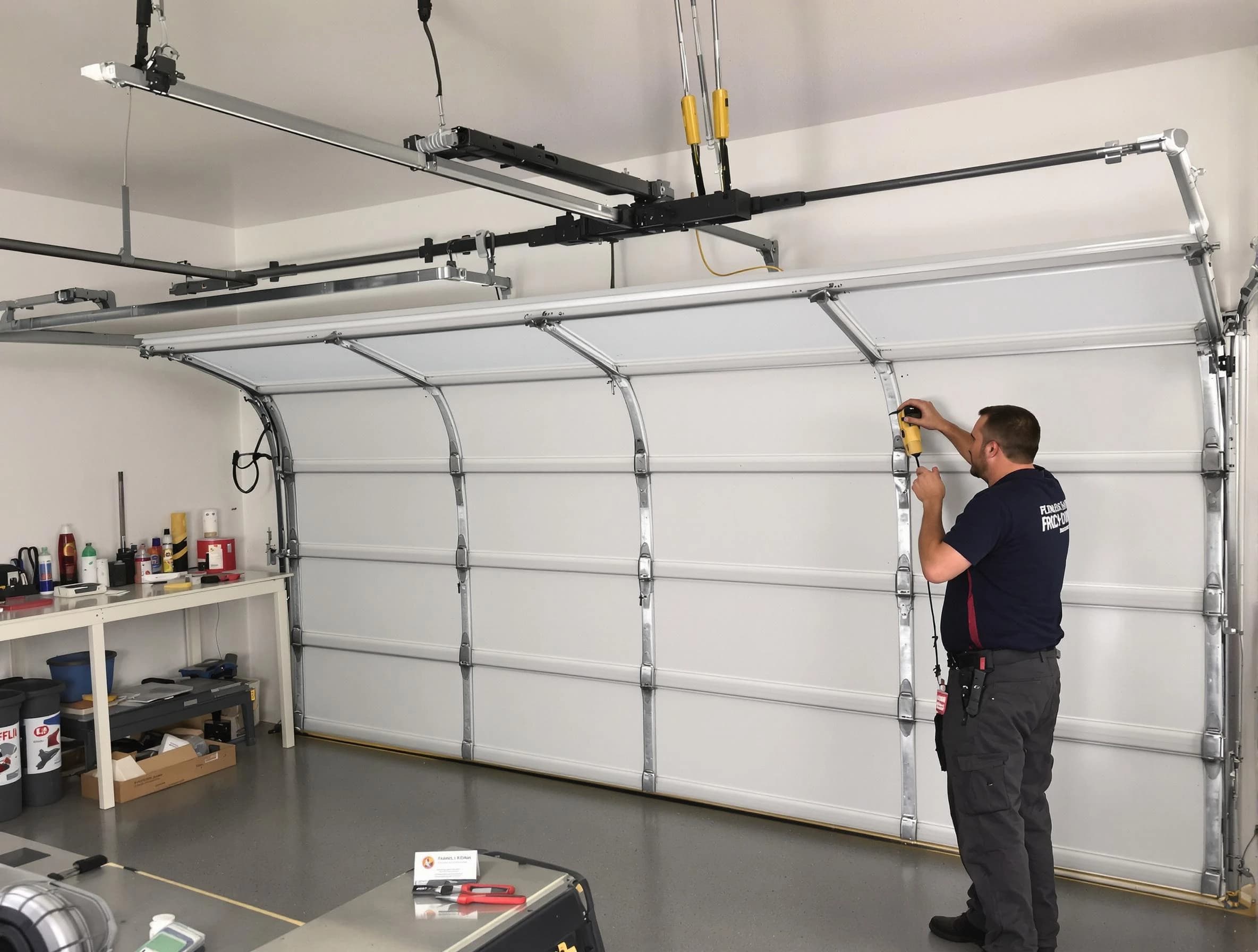 El Mirage Garage Door Repair certified technician performing overhead door system repair in El Mirage