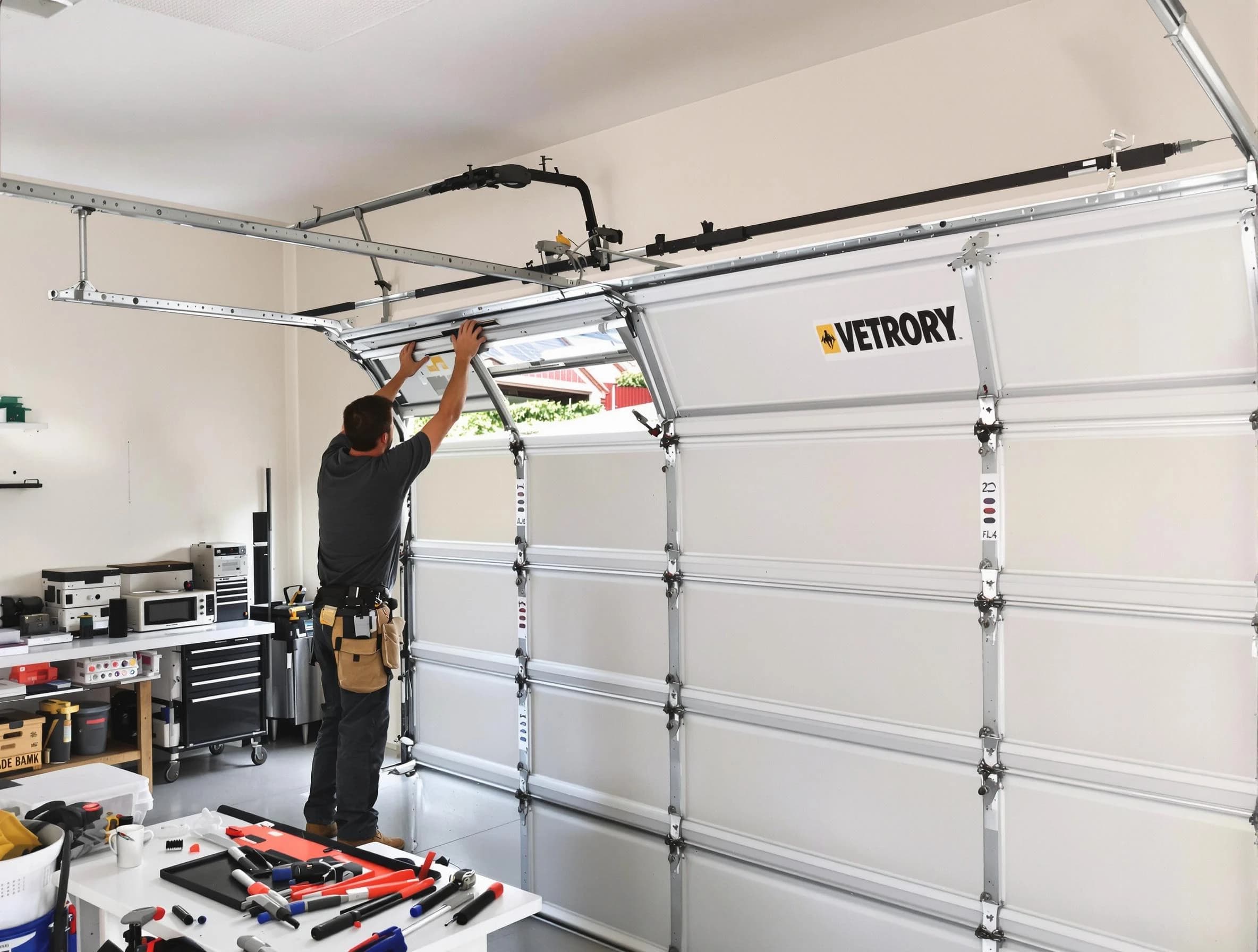 El Mirage Garage Door Repair technician performing section replacement in El Mirage