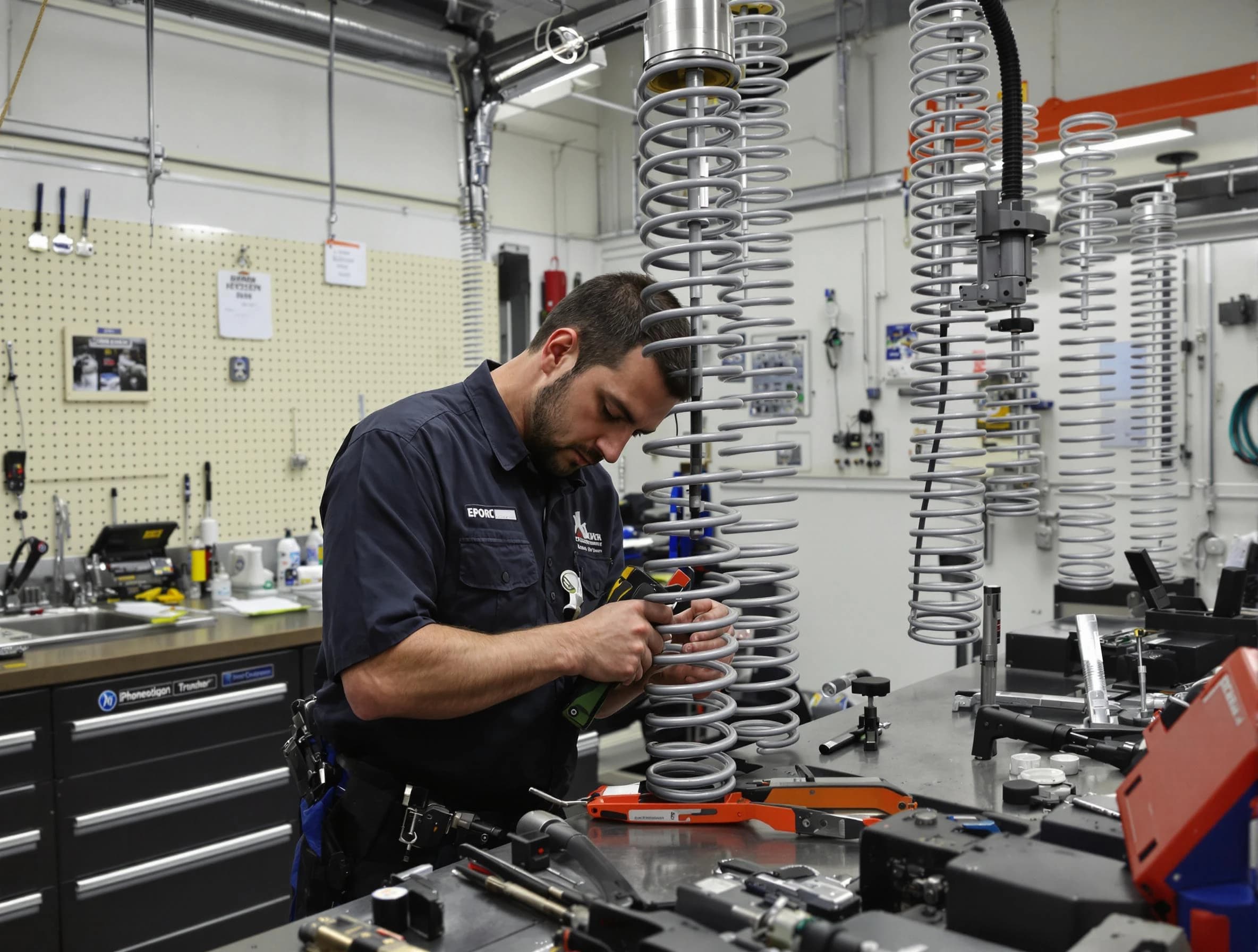 El Mirage Garage Door Repair technician performing spring repair in El Mirage